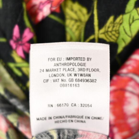 Anthro Akemi + Kin Black Floral Smocked Tank - Picture 5 of 7